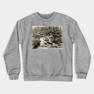 Misty mountain stream Crewneck Sweatshirt